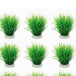 Aquarium Fish Tank Decorations – 6PCS Small Green Grass Artificial Plastic Plants Ornaments - Image 2
