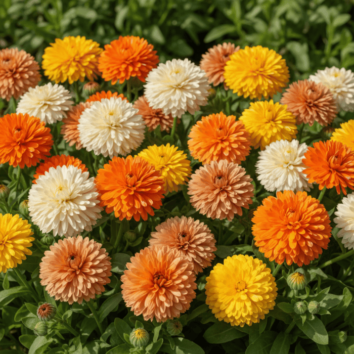 Calendula Double Mixed Color Flower Hybrid Seeds - Image 3