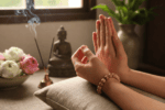 OFF- White Brown Sandalwood Bracelet -Chandan) – Prayer Mala for Meditation & Spiritual Use - Image 2