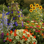 Flower Seeds Combo Pack (Set of 5 Packets) | Nasturtium Alaska, Morning Glory, Larkspur, Zinnia, Sunflower