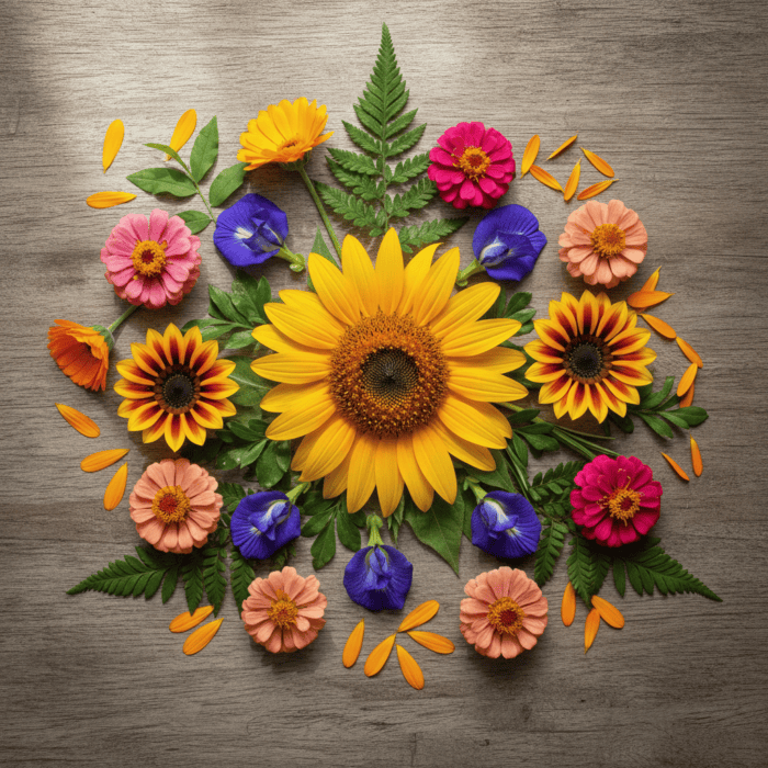 Flower Seeds Combo Pack (Set of 5 Packets) | Sunflower, Calendula, Gazania, Aparajita, Zinnia - Image 2