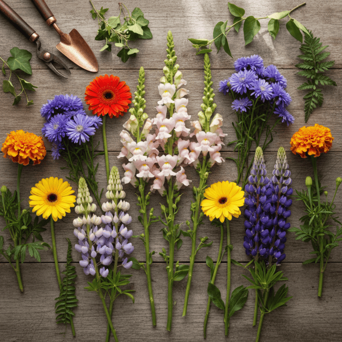 Flower Seeds Combo Pack (Set of 5 Packets) | Antirrhinum, Aster, Gerbera, Lupins, Marigold - Image 2