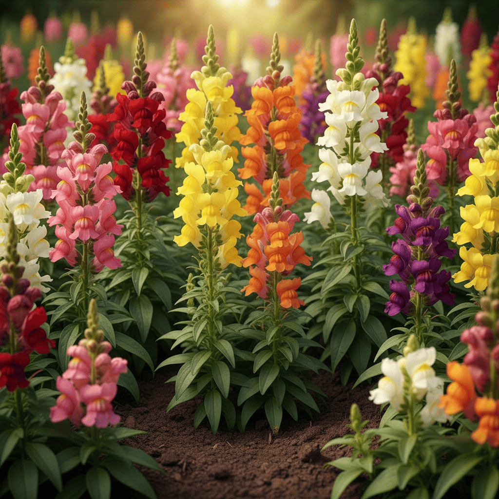 image_9fabc61d-823c-485b-bb4f-dd0c2dc4f4be.png Antirrhinum Snapdragons Dragon Dog Flower Mixed Color Flower Seeds - Image 1