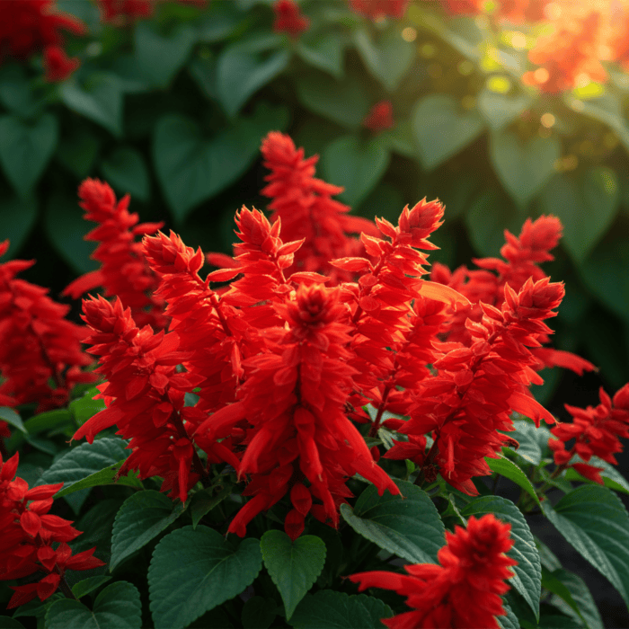 Salvia Bon Fire Red Color Flower Seeds - Image 2