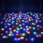 Glow in The Dark Stones 200 Pcs (1 Pack) - Glow Pebbles Aquarium Rocks for Fish Tank, Lawn, Yard, Garden, Walkway & Plant Pots - Rainbow - 1x1cm - Image 5