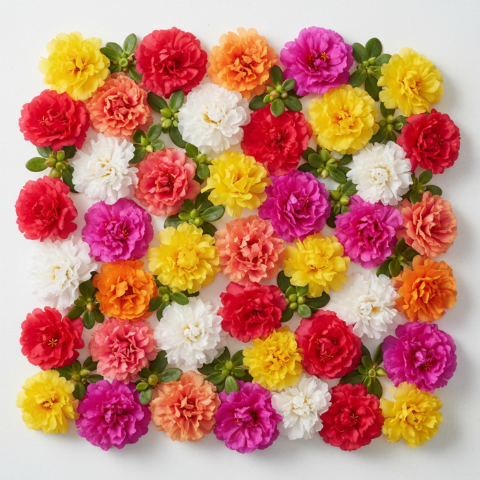 Portulaca Rainbow Hybrid Mixed Color Flower Seeds - Image 2