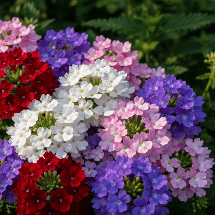 Verbena Mixed Red-White-Blue-Pink-Purple Color Flower Seeds - Image 2