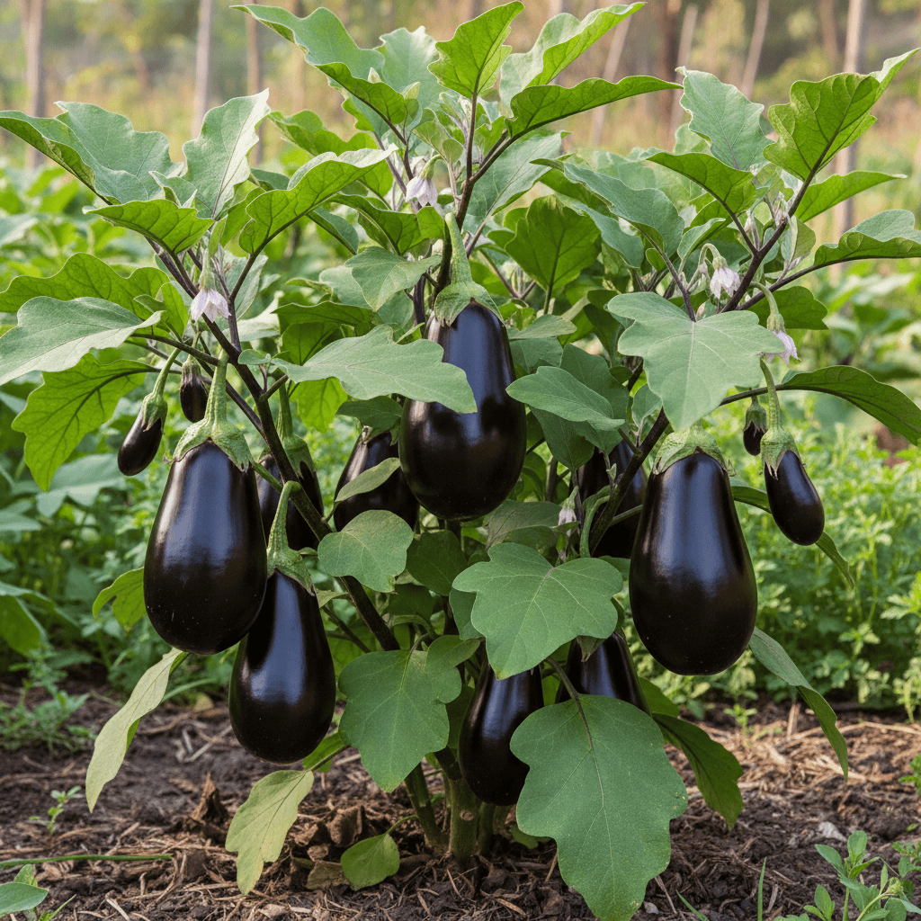 image_e428cde2-0114-427a-a295-8a29f5986788.png Black Hybrid Brinjal Seeds | Baigan (बैंगन के बीज) | Rich & Flavourful | Home Garden - Image 1