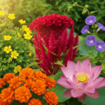 Summer Flower Seeds Combo Pack (Set of 5 Packets) | Celosia, Bur Clover, Lotus, Marigold, Morning Glory