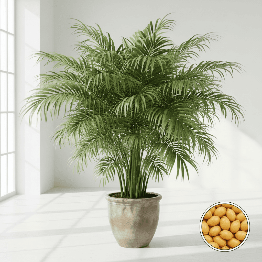 image_f23286b7-2719-4a06-9524-6f092eeec1be.png Areca Palm Seeds | Bring Tropical Paradise Home | Pack of 5 - Image 1