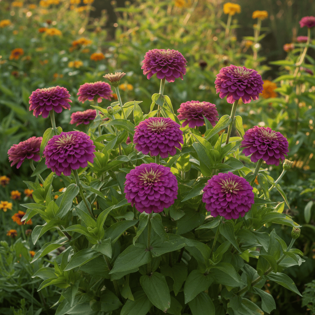 image_ff3a947a-a9f3-4394-bd76-267e391fb9c6.png Zinnia Double Purple Color Flower Hybrid Seeds - Image 1